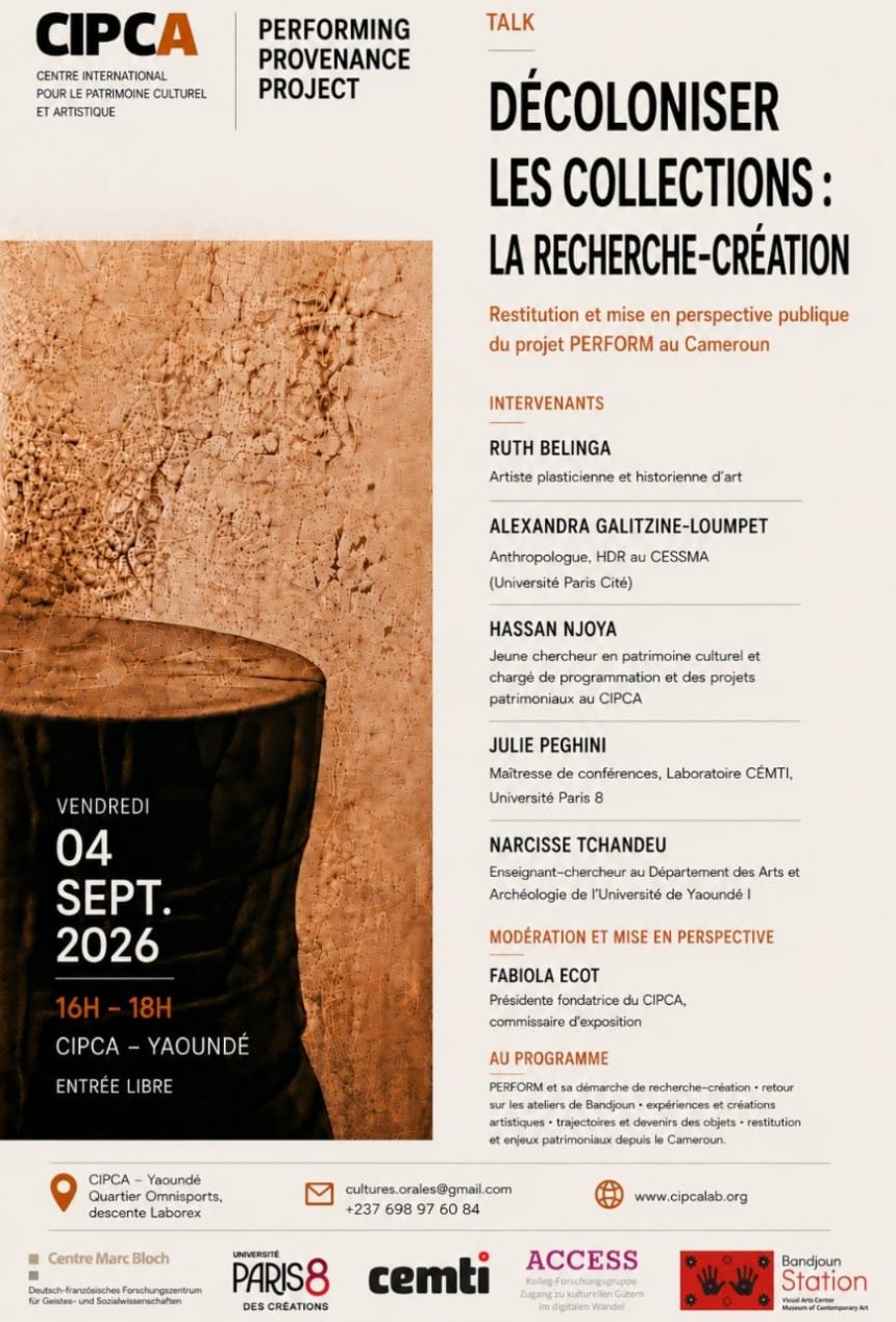 TALK | DÉCOLONISER LES COLLECTIONS : LA RECHERCHE-CRÉATION